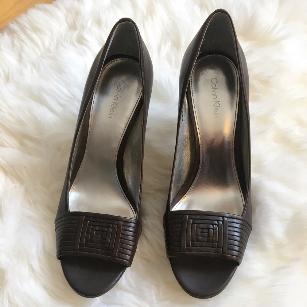Calvin Klein Katell Peep Toe Pumps